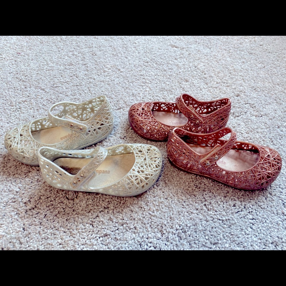 2 Pairs mini melissa and campana flats toddler 7